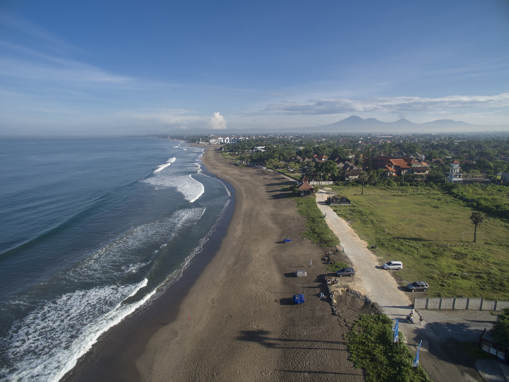 Villa Lega - Aerial facing west along the beach - Villa LeGa, Seminyak, Bali